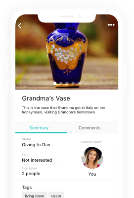 Share your stuff with loved ones.